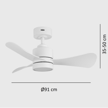 FABRILAMP ZEPELIN 91CM Ventilador Blanco