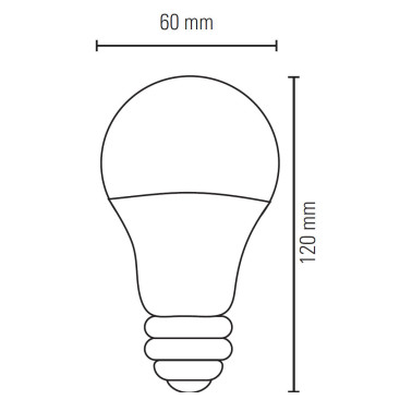 LIGHTED Bombilla Estándar E27 15W 3000K