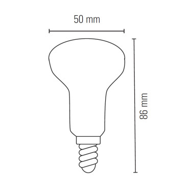 LIGHTED Bombilla Reflectora R50 E14 6W 3000K