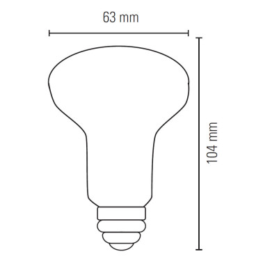 LIGHTED Bombilla Reflectora R63 E27 8W 3000K