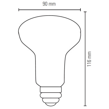 LIGHTED Bombilla Reflectora R90 E27 12W 3000K