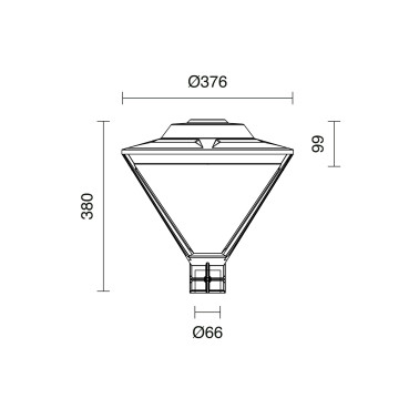 Cristher Luminaria para poste Fanal 4000K