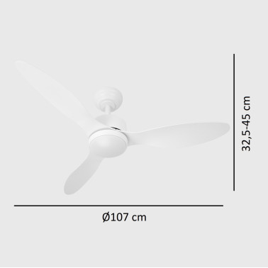 FABRILAMP SERPA 107CM Ventilador Blanco