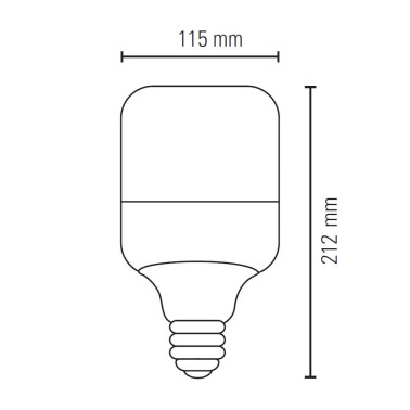 LIGHTED Bombilla para Farolas T100 30W 5000K