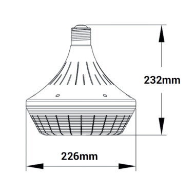 LIGHTED Bombilla para Campanas Industriales E40 150W