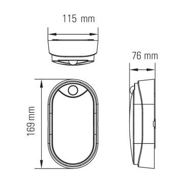 LIGHTED OVAL Aplique Blanco 6W 4000K