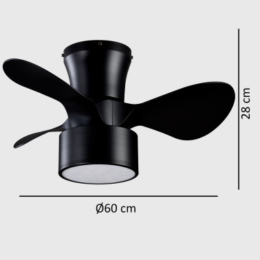 FABRILAMP KOS 60CM Ventilador Negro