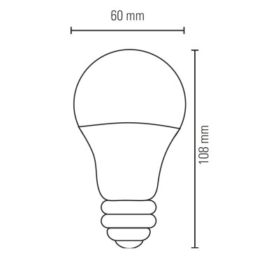 LIGHTED Bombilla Estándar Opal E27 10W 3000K