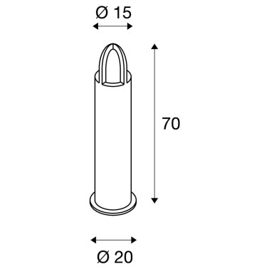 SLV RUSTY CONE 70 Baliza Óxido