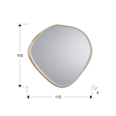 SCHULLER MIMO 114x110 Espejo Pan de Oro