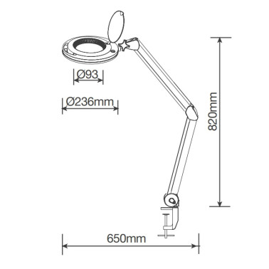 LUPA 3 Aumentos Con Sujeción 8W 6500K