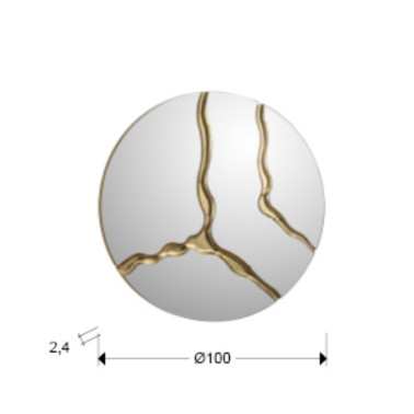 SCHULLER SURCOS Ø100 Espejo Pan de Oro