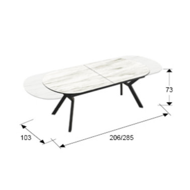 SCHULLER ANTEA Mesa Comedor Extensible Blanco