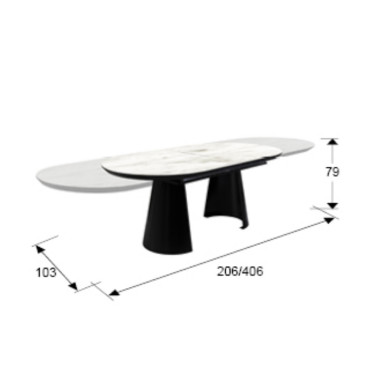 SCHULLER CAPRI Mesa Comedor Extensible Blanco