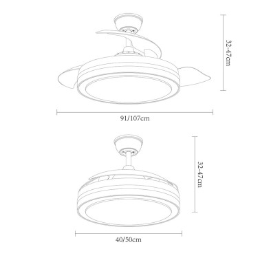 FABRILAMP ESPARTA 91CM Ventilador Blanco