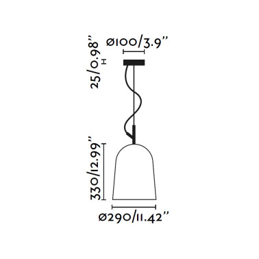 FARO STUDIO 290 Lámpara Colgante Negro