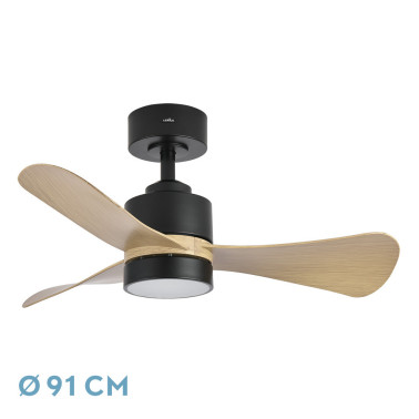 FABRILAMP ZEPELIN 91CM Ventilador Negro/Haya