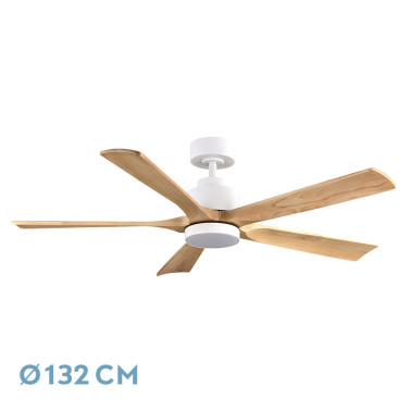 FABRILAMP CAIRO 132CM Ventilador Blanco-Haya