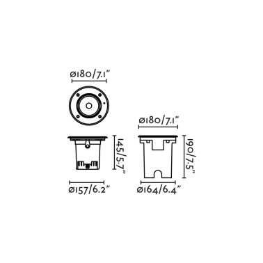 FARO GEISER 180 Empotrable Bañador de Pared