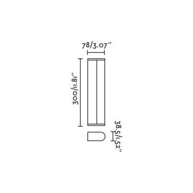 FARO TIDE 300 Aplique de Baño Negro