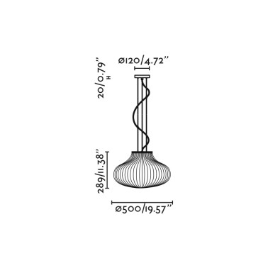 FARO ISABELLE 500 Lámpara Colgante Blanca