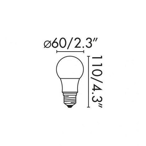 FARO Bombilla Estándar A60 E27 9W 4000K