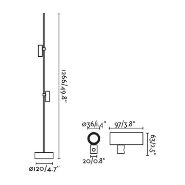 FARO CLAP 1266 Baliza Negra