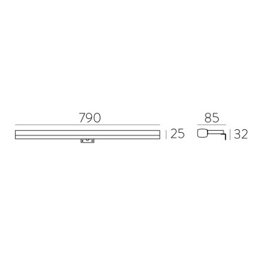 ACB DUSTIN 790 Aplique de Baño 3000K