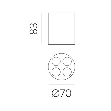 ACB INVISIBLE Foco Circular Blanco