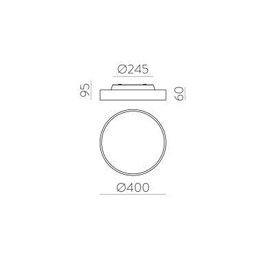 ACB ROMA 400 Plafón Blanco CCT