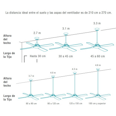 MARTEC Tija 120cm Negro Mate DC