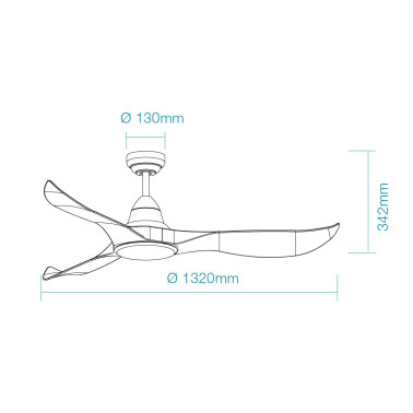 MARTEC WAVE DC Ventilador Blanco