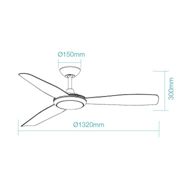 MARTEC VIPER LED DC Ventilador Blanco