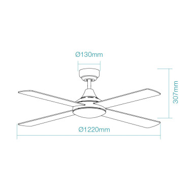 MARTEC LINK DC Ventilador Blanco