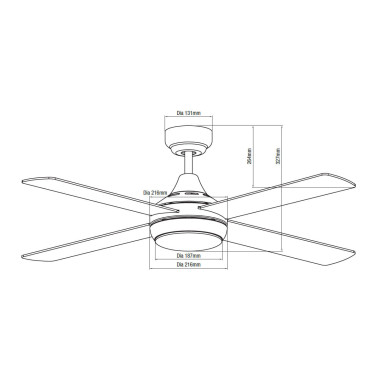 MARTEC LINK LED DC Ventilador Blanco