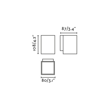 FARO KOV SQ 1L Aplique Blanco 3000K 14º