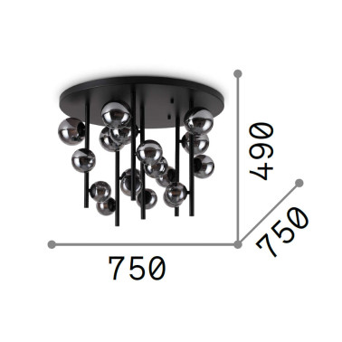 IDEAL LUX PERLAGE PL18 Plafón Blanco