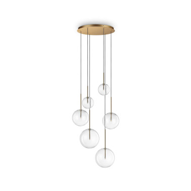 IDEAL LUX EQUINOXE SP6 Colgante Latón