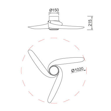 MANTRA ISLAND Ventilador Blanco