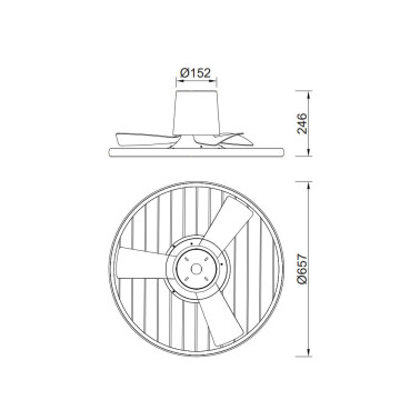 MANTRA SOHO Plafón Ventilador Blanco