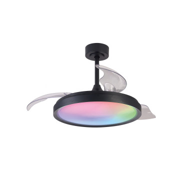 MANTRA SIBERIA Plafón Ventilador Negro RGB