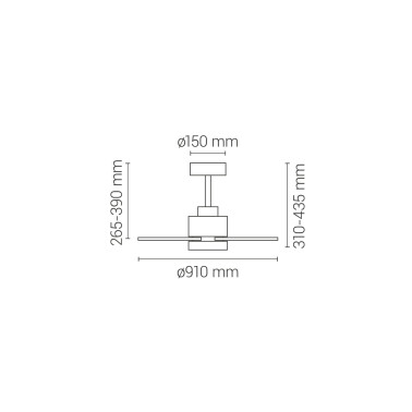 SULION CARLA S Ventilador Blanco-Madera