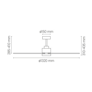 SULION CARLA L Ventilador Blanco-Madera