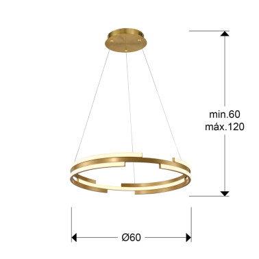 SCHULLER CICLOS Colgante Oro Dimable