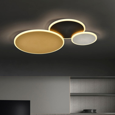 SCHULLER UMBRA 630 Plafón Oro-Negro-Blanco