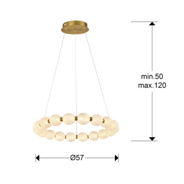 SCHULLER ROXAN Colgante de Esferas Oro