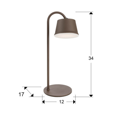 SCHULLER CUCO Sobremesa LED Corten