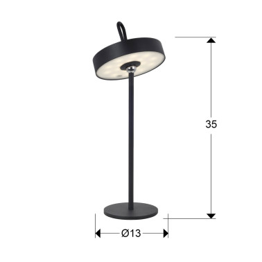 SCHULLER GONG Sobremesa LED Negro