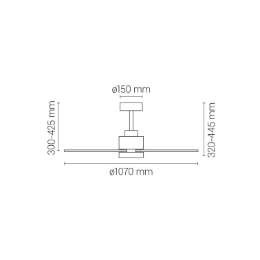 SULION DIEHL M Ventilador Blanco-Madera