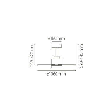 SULION BALOO EVO S Ventilador Níquel Satinado